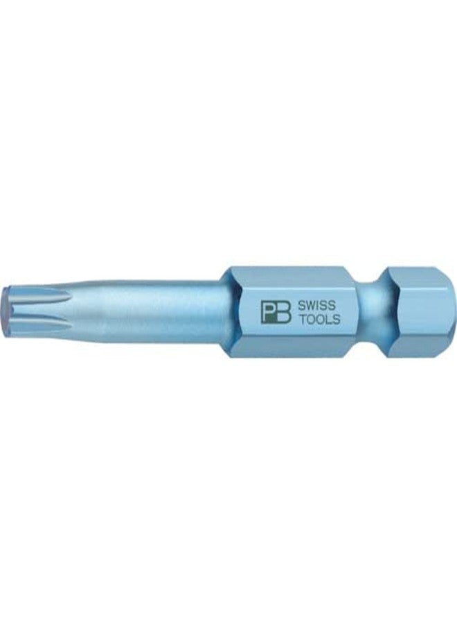 PB SWISS TOOLS PrecisionBits for Torx® screws, external hexagon according to DIN 3126 shape E 6,3 (1/4") - Image 1